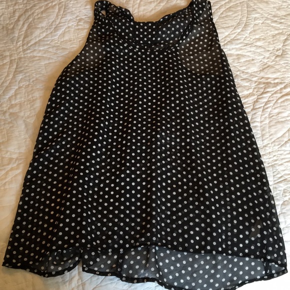 Sleeveless polka dot top with big bow - Picture 3 of 5